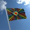 Rainbow Love Heart Flag