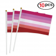 10pk Hand Lesbian Flags 8.5" by 5.5"