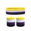 Non-Binary Athletic Sweatband Set (1 Headband + 2 Wristbands)