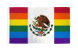 Mexico Rainbow Pride Flag – 5ft x 3ft Flag w/Metal Grommets and a Cotton Heading