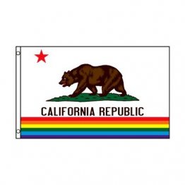 California Bear Pride Flag - 3' x 5' Polyester Flag w/Metal Grommets and a Cotton Heading