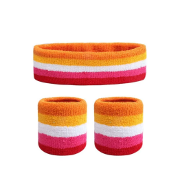 Lesbian Athletic Sweatband Set (1 Headband + 2 Wristbands)