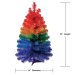 Holiday Time Non-Lit Tinsel Artificial Christmas Tree, 24", Rainbow Color