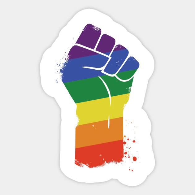 PrideOutlet > Stickers > PrideOutlet's LGBT Resist Gay Pride Awareness 4  Inch Bumper Sticker