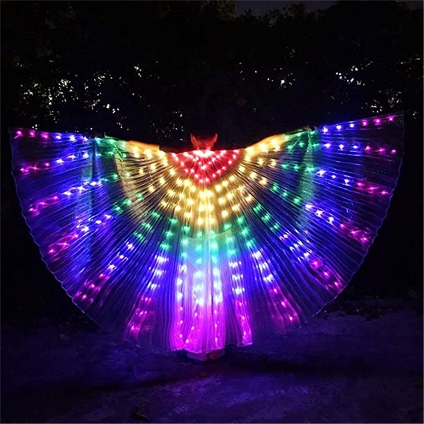 Rainbow LED Light-Up Winged Cape – Rave Wonderland