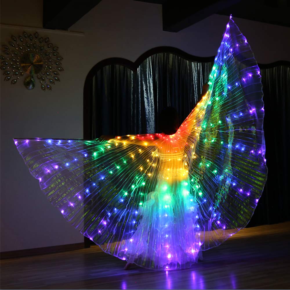 Rainbow LED Light-Up Winged Cape – Rave Wonderland