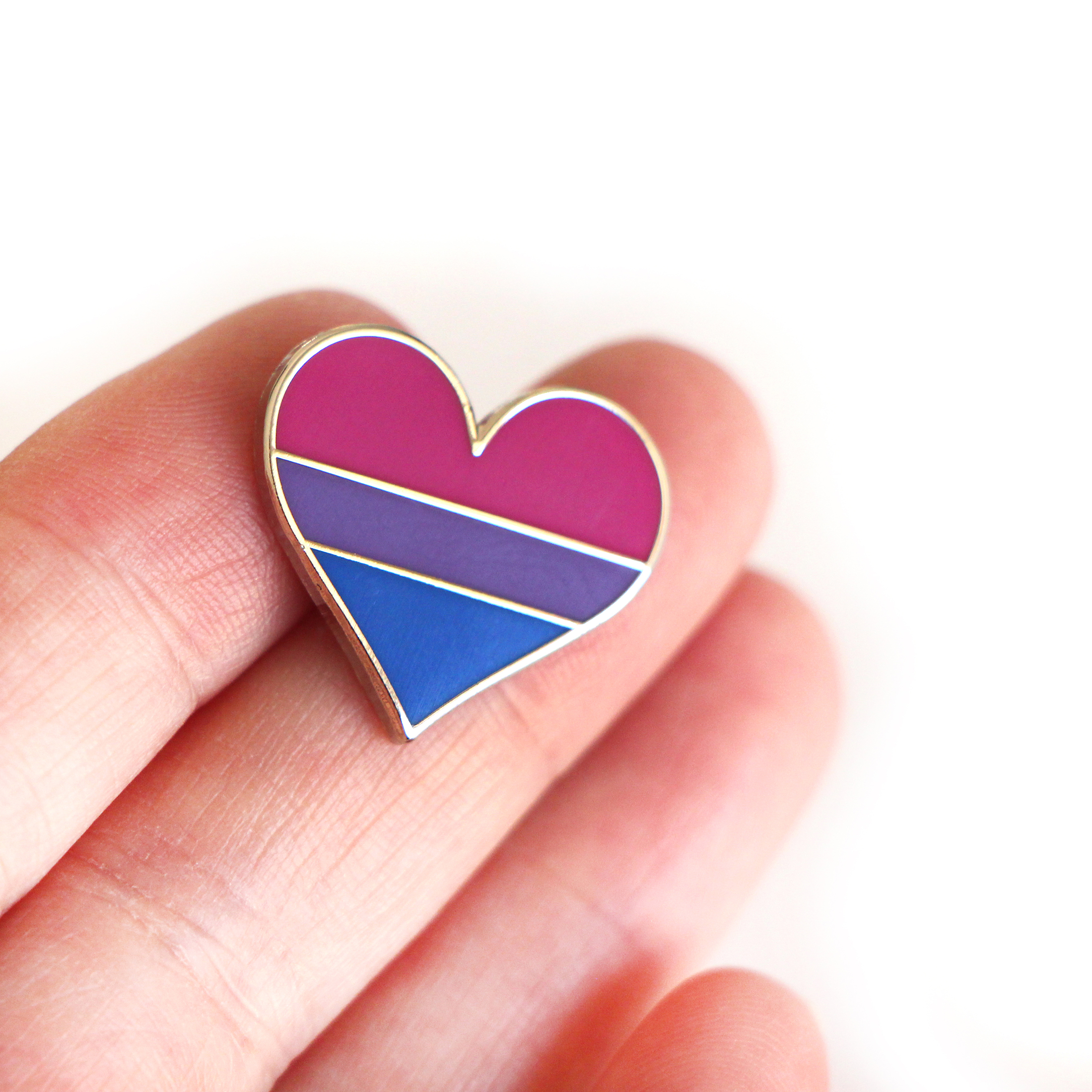 Prideoutlet Lapel Pins Bisexual Pride Heart Lapel Pin 