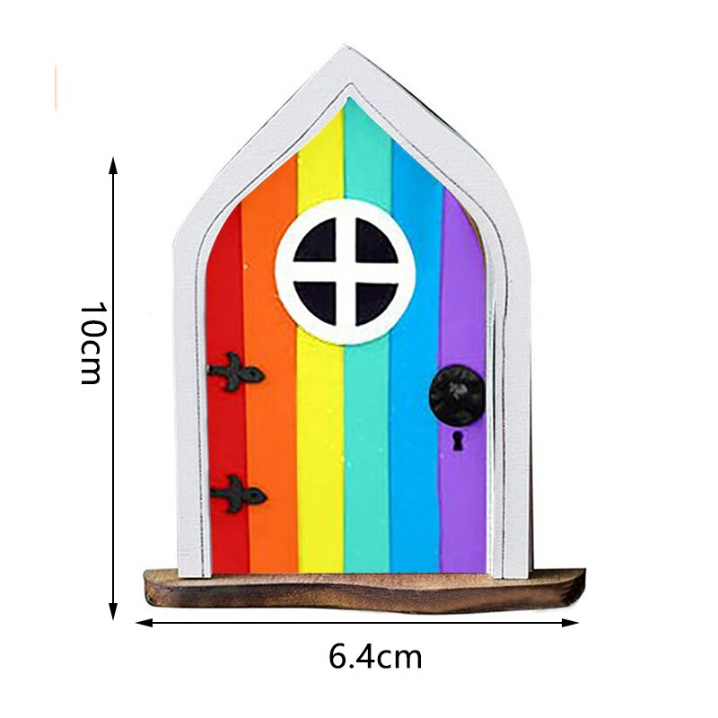 Adorable When It Rains Look For Rainbow Fairy Door Mat for Fairy Lover