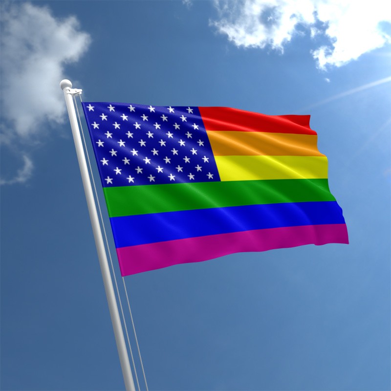 gay flag colors american flag