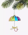 Love Is Love Rainbow Umbrella with Bow Ornament
