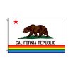 California Bear Pride Flag - 3' x 5' Polyester Flag w/Metal Grommets and a Cotton Heading