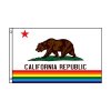 California Bear Pride Flag - 3' x 5' Polyester Flag w/Metal Grommets and a Cotton Heading