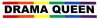 Drama Queen Rainbow Pride Bumper Sticker (8" x 1.5")