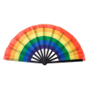 Rainbow Pride Folding Hand Fan – 25" Wide