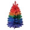 Holiday Time Non-Lit Tinsel Artificial Christmas Tree, 24", Rainbow Color