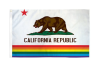California Republic Rainbow Pride Flag – 3x5 ft