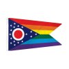 Ohio Rainbow - 3' x 5' Polyester  Flag w/Metal Grommets and a Cotton Heading