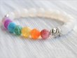 White Charka Balanced Beaded Bracelet