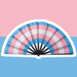 Transgender Pride Folding Hand Fan – 25" Wide