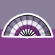 Asexual Pride Folding Hand Fan – 25" Wide