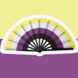 Nonbinary Pride Folding Hand Fan – 25" Wide