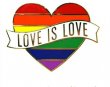 Rainbow Pride Heart "Love Is Love" Lapel Pin