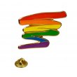 Rainbow Squiggle Lapel Pin