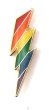 Rainbow Bolt Lapel Pin