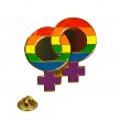 Rainbow Pride Double Female Lapel Pin