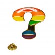 Rainbow Pride Question Mark Lapel Pin