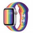 Apple Watch Band - LGBT Rainbow Design Silicone Rainbow Replacement Band for Apple Watch 38mm/42mm