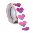 Roll of Bisexual Pride Heart Stickers (500 Stickers)