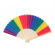 Rainbow Hand Held Folding Fan