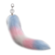 Transgender Foxtail Faux Fur Keychain 16 Inch