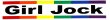 Girl Jock Rainbow Pride Bumper Sticker (8" x 1.5")