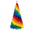 7ft Artificial Colorful Rainbow Full Fir Christmas Tree Holiday Seasonal Decoration w/ 1,213 Branch Tips, White Metal Stand