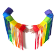 Rainbow Fringe Arm Piece