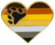Bear Pride w/ Paw Heart Lapel Pin