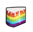 LGBT Rainbow Cake Metallic Sticker