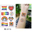 Rainbow Pride Temporary Tattoo Pack A116