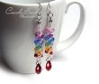 Sparkling Rainbow Swarovski Twist Earrings