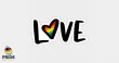 PrideOutlet LOVE Rainbow Heart 4" Inch Bumper Sticker