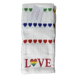 Isaac Mizrahi Love Hearts Pride Rainbow Kitchen Towels Love set of three