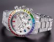 Silver Rainbow Pride Bling Watch – Sparkle with Pride