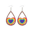 Cascading Rainbow Hearts Earrings