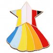 Retro Rainbow Color Shooting Star Lapel Pin