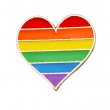 Retro Rainbow Pride Heart Lapel Pin