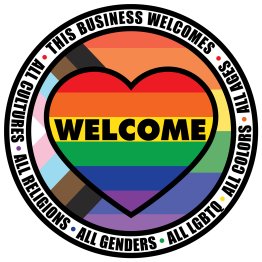 Pride In Business Welcome All Decal