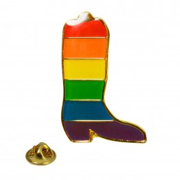 Rainbow Boot Lapel Pin