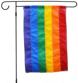 Gay Pride - 12" x 18" Foot Rainbow Garden Sewn Nylon Flag [ clone ]
